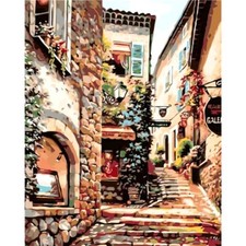 Paint By Numbers Adults kids Street Store View DIY Painting Kit 40x50CM Canvas