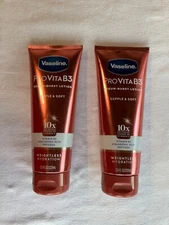 (2) Vaseline ProVitaB3 Serum-Burst Lotion Supple & Soft, 7.5 oz