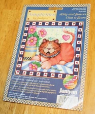 Janlynn Simplicities ~ KITTY & FLOWERS Counted Cross Stitch Kit #140-206 Elliott