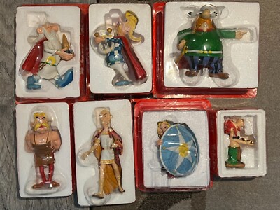 Asterix Obelix Figurine Statue La Grande Galerie des Personnages Hachette (X7)