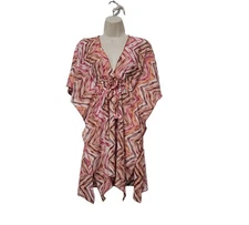 Becca Sea Level Crochet Tunic Cover-up Multi-colored Women's S