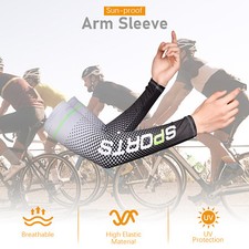 Arm Sleeve Sun Protection Sleeves Ice Breathable UV Blocking Letter Pattern Elbo