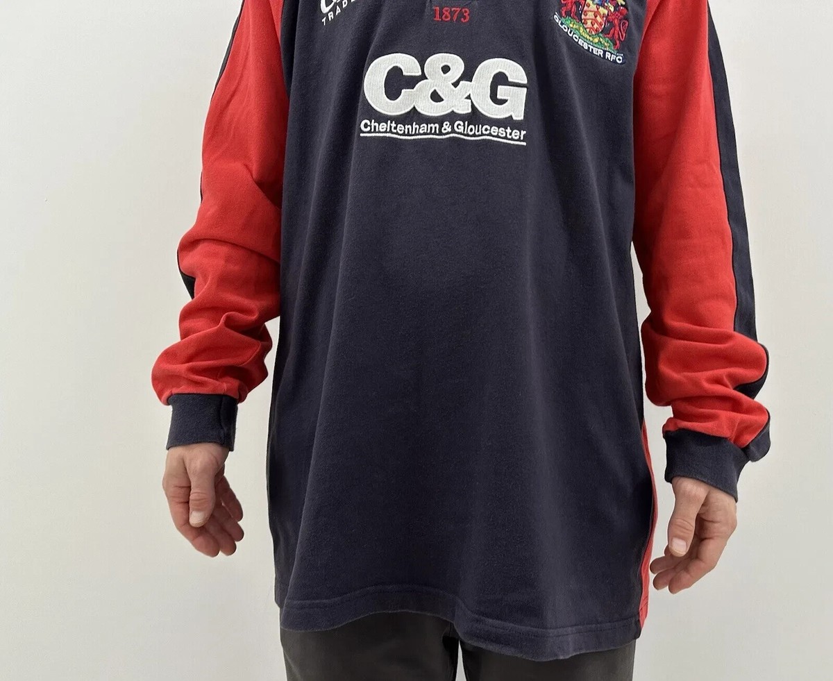 Chemise De Rugby Gloucester Rugby Union - Coton, Taille M, Vintage, Commerçants