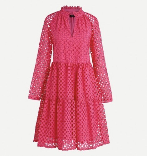 J Crew Women's Pink Tiered popover 