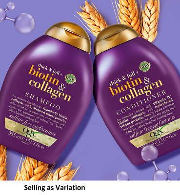 OGX Biotin & Kollagen Haarverdickung Sulfatfrei Shampoo Conditioner 385 ml