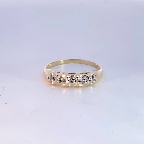 Lady's Diamond Fashion Ring 5 Diamonds .05 Carat T.W. 10K Yellow Gol (MI1067620)
