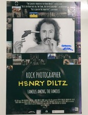 Henry Diltz signed Accidental Rock Photographer 12x18 photo poster autograph BAS