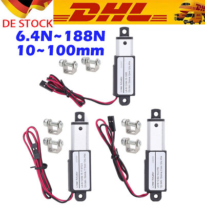 12V 32N 64N 188N Micro Linear Actuator Mini Elektromotor Wasserdicht 10~200MM