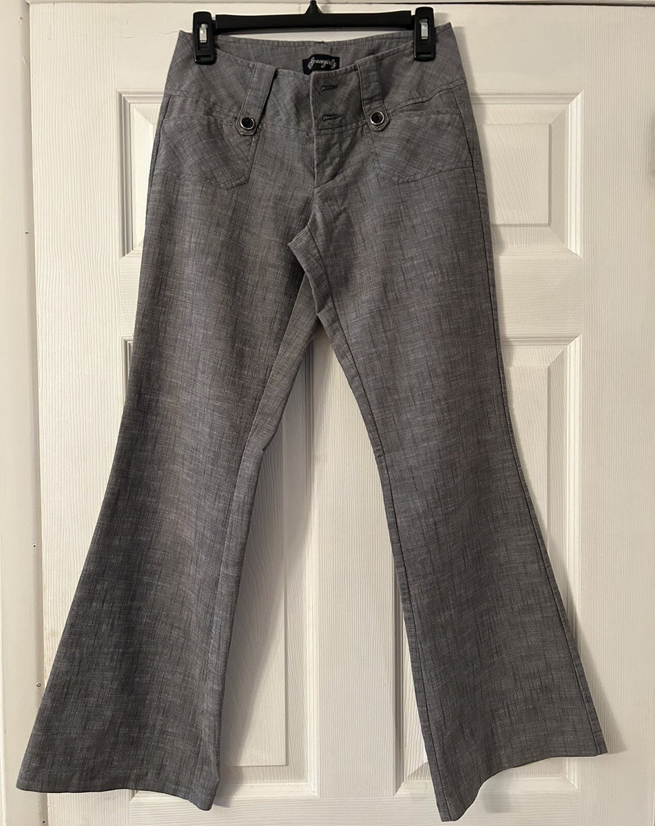 Spacegirlz Womens Wide Leg Gray Dress Pants, Size 5 | eBay