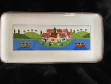 Villeroy & Boch Design Naif Rectangular Sandwich Tray Bread Plate Boaters Laplau