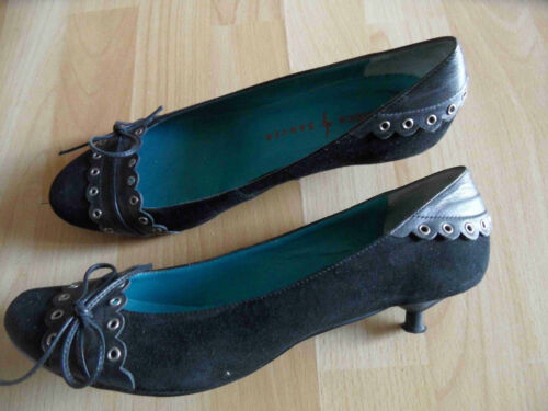 Hermosos zapatos de salón REBECA SANVERS azul tacón de penique talla 39 NUEVOS HMI115 - Imagen 1 de 4