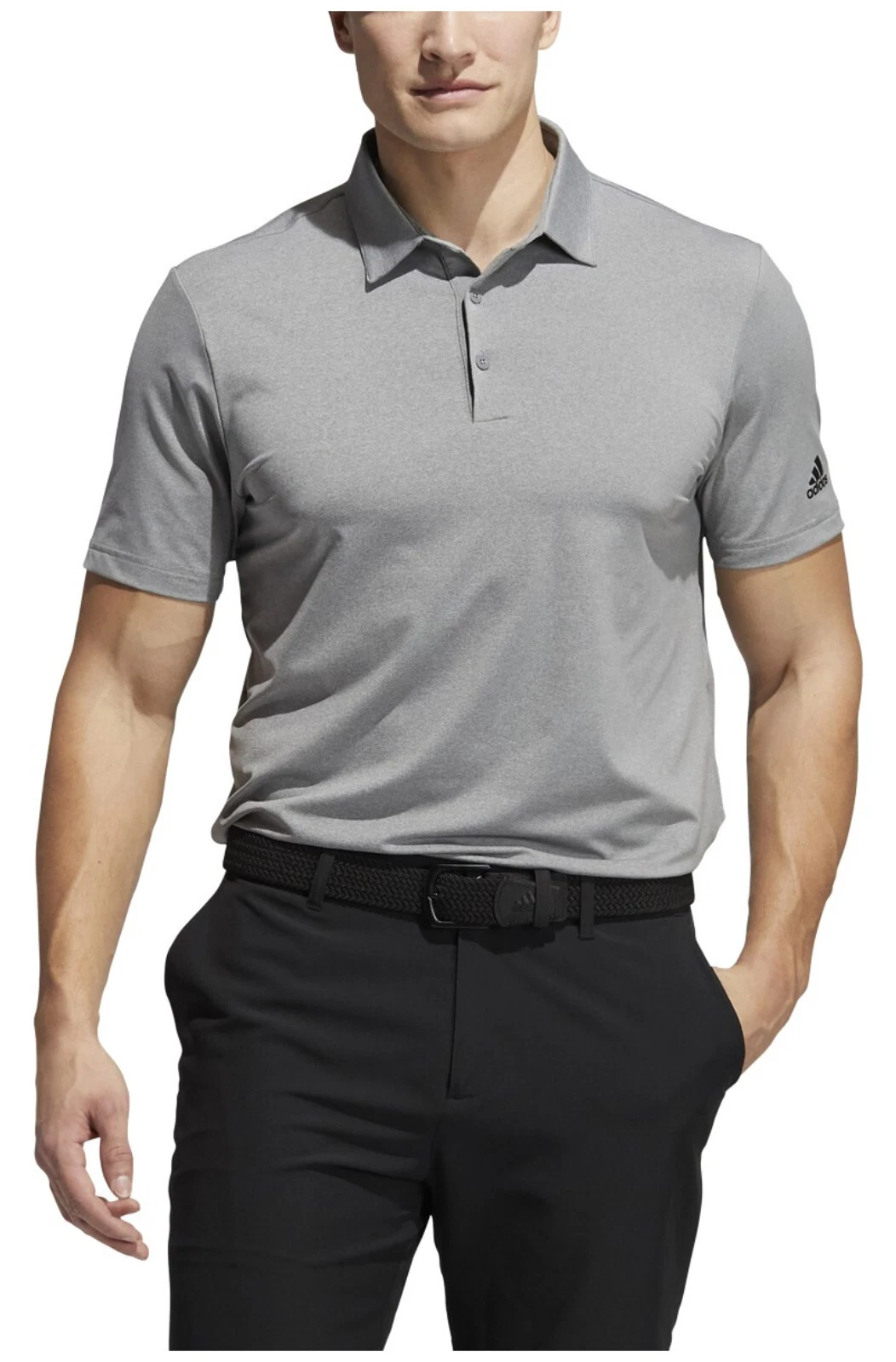 Adidas Men's Ultimate 365 Aeroready Heather Golf Polo Shirt – Crew Gray Melange