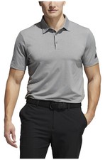 Adidas Men's Ultimate 365 Aeroready Heather Golf Polo Shirt   Crew Gray Melange