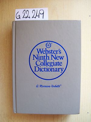 WEBSTER'S NINTH NEW COLLEGE DICTIONARY - MERRIAM-WEBSTER - 1983