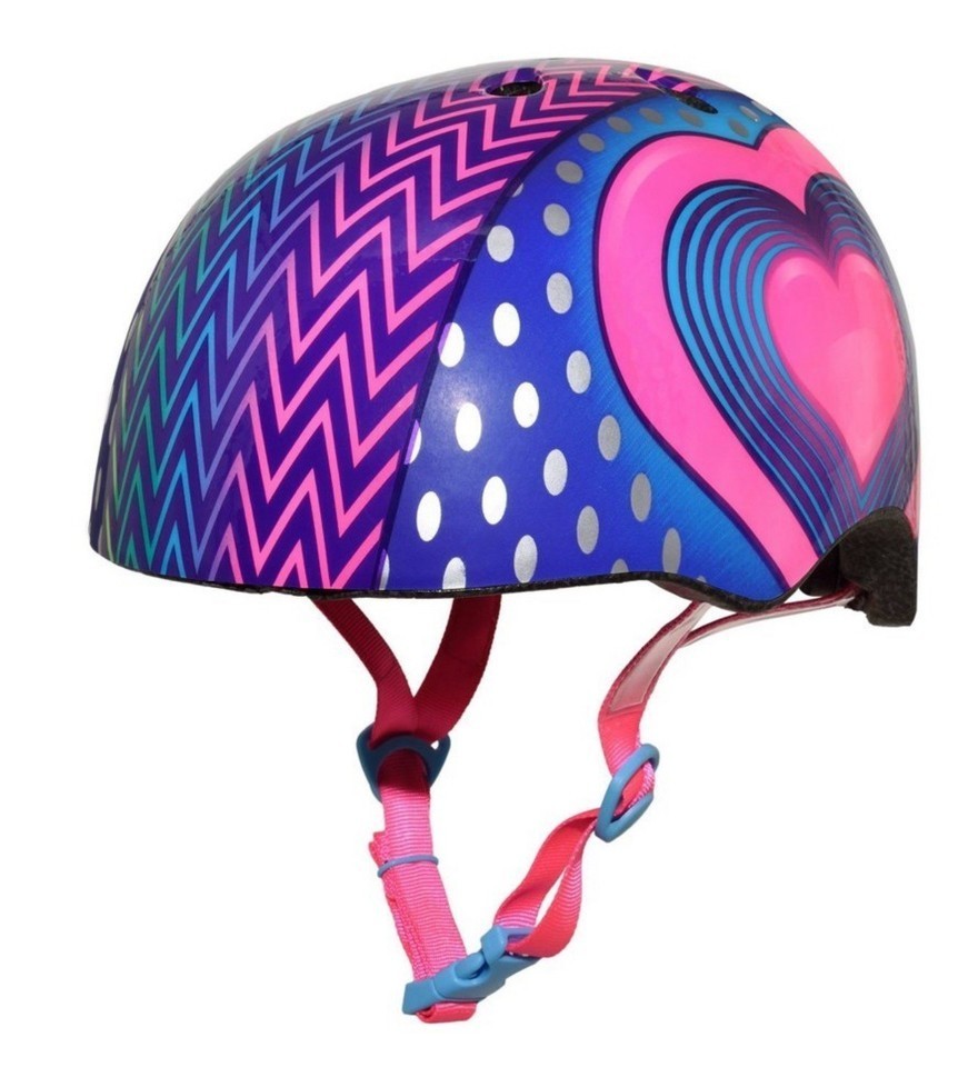 Raskullz Kids Cycling Helmet LED Light-Up Straps 5-8 YR Hear