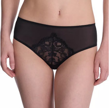Natori LARGE Peony Lace Hipster Panty NWOT 776327 Black