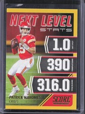 2021 Score #NL2 Patrick Mahomes II Next Level Stats Gold