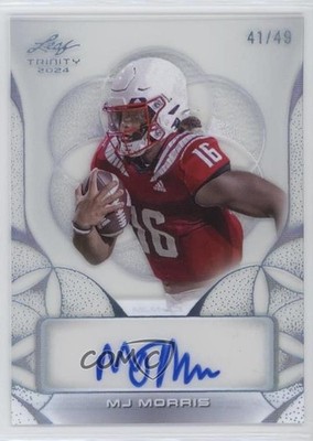 2024 Leaf Trinity Clear Platinum 41/49 MJ Morris #CA-MJM Auto 1co7