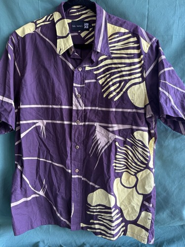Sig Zane Men’s Hawaiian Dark Purple Hilo Hawaii Shirt Sz. L - Picture 2 of 8