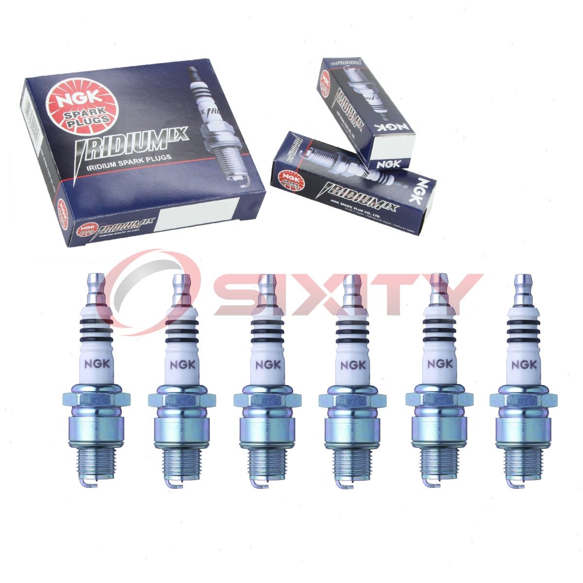 6 pc NGK 7001 BR8HIX Iridium IX Spark Plugs for W4AS W4AP W3AS W3AP W25FN ui