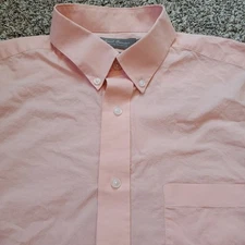 Daniel Cremieux Signature Short-Sleeve Button-up Shirt Large Coral Mini Check