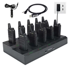 20* Retevis RT22 VOX 2W Walkie Talkie Two Way Radio+RTC22 10 Way Multi-Chargers