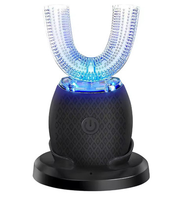 Electric Toothbrush 360 Degree U Shaped Blue Light Teeth Whitening Mouth Cleaner