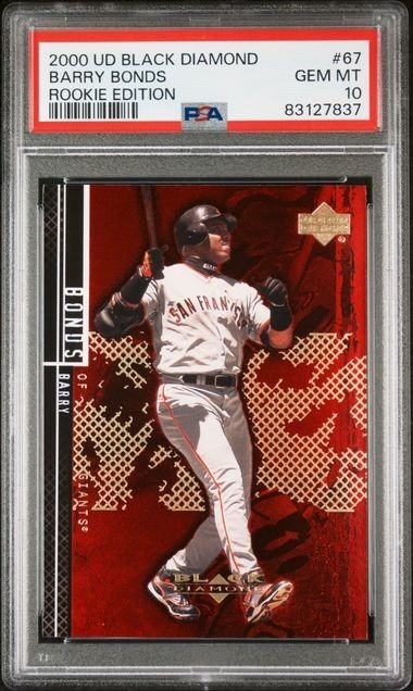 2000 BARRY BONDS UD BLACK DIAMOND ROOKIE EDITION #67 PSA 10 Low Pop!!!! 10!!