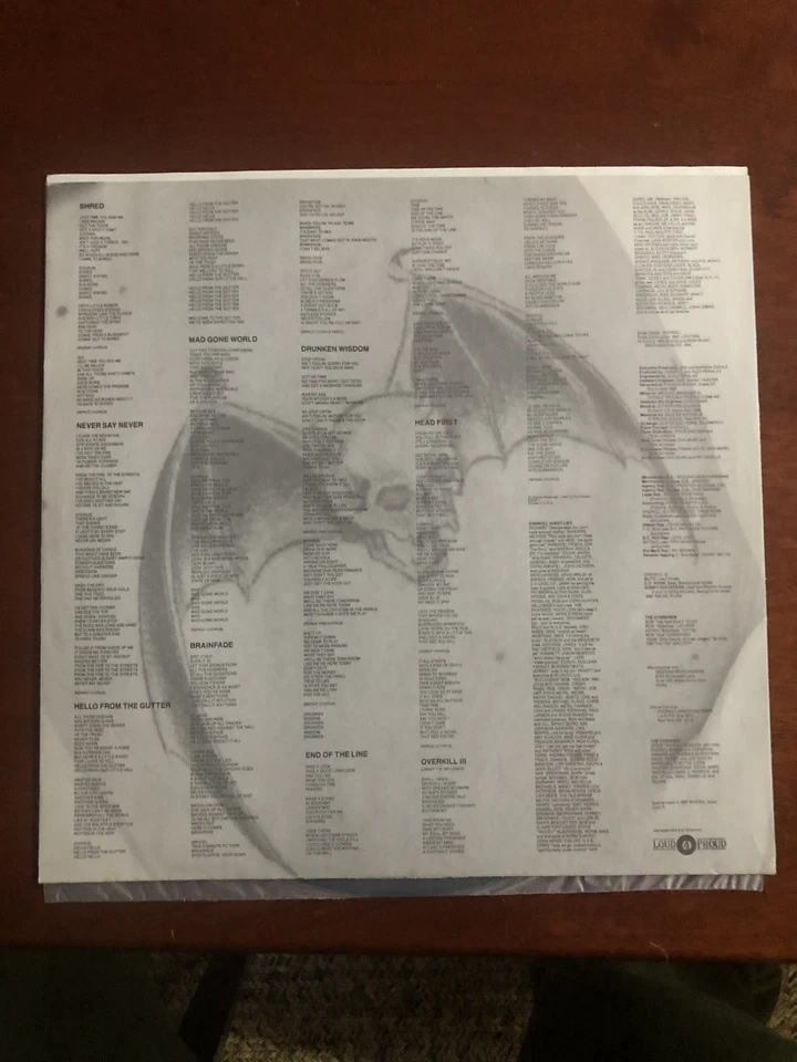 Overkill Under the Influence LP Original Vinyl Megaforce Headbangers Ball Metal - Image 4 of 4