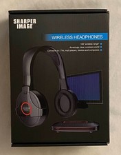 The Sharper Image Wireless Headphones 100' range - SHP921 Opened Box Never Used