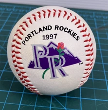 Vintage Portland Rockies Souvenir Baseball MILB Baseball Mens 90s Wildhorse