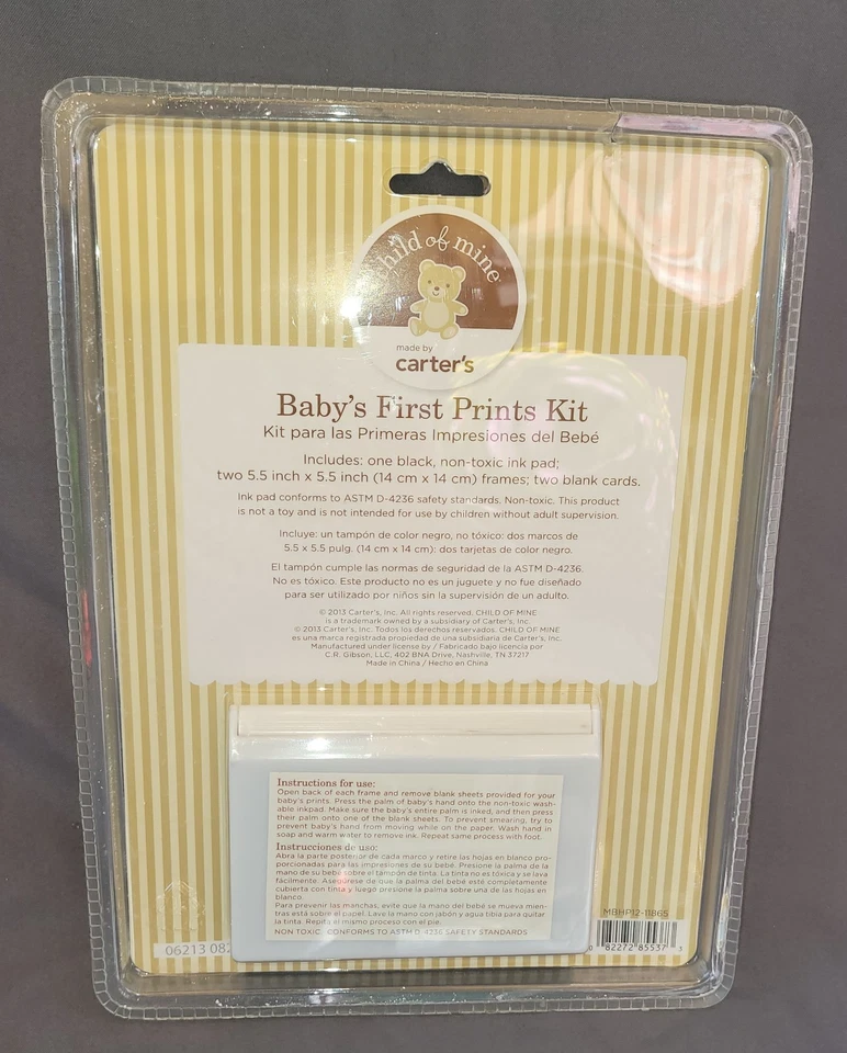 Stepping Stones Baby's First Prints Kit Pink Frames Sweet  Hand Foot Carters  - Image 3 of 4