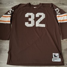 Mitchell & Ness Jim Brown Cleveland Browns 1964 Authentic Jersey #32 Size 56