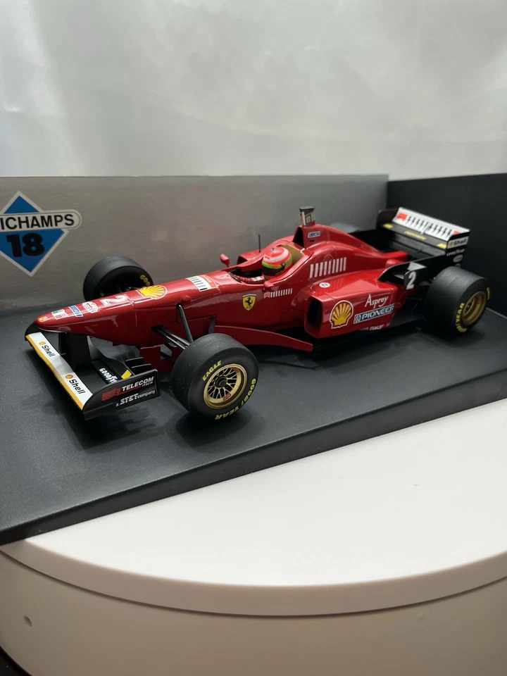 MINICHAMPS “Ferrari 412 T3 V10 High nose” F1 RACE CAR #2 NEW 1:18 : IRVINE - image 2 of 4