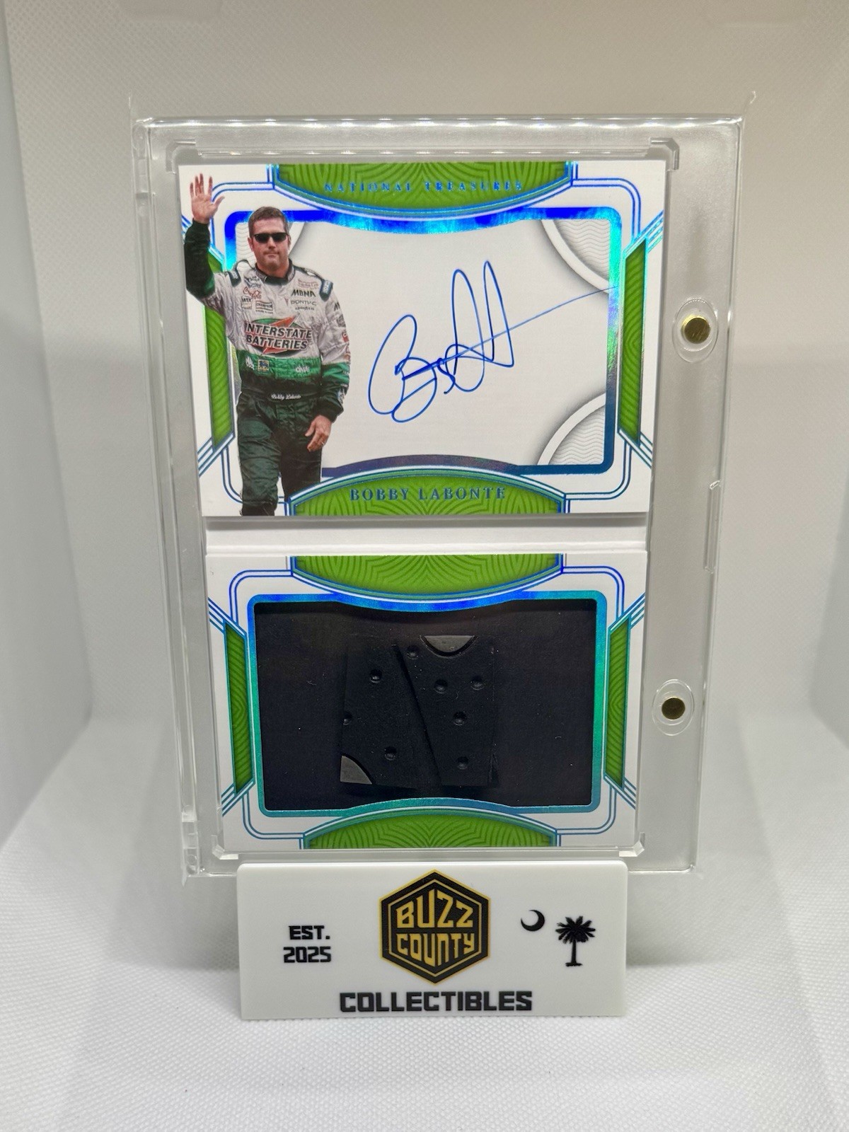 Bobby Labonte 2023 NT Racing - Jumbo Race-Used Shoe Sole AUTO BOOKLET /10 NASCAR