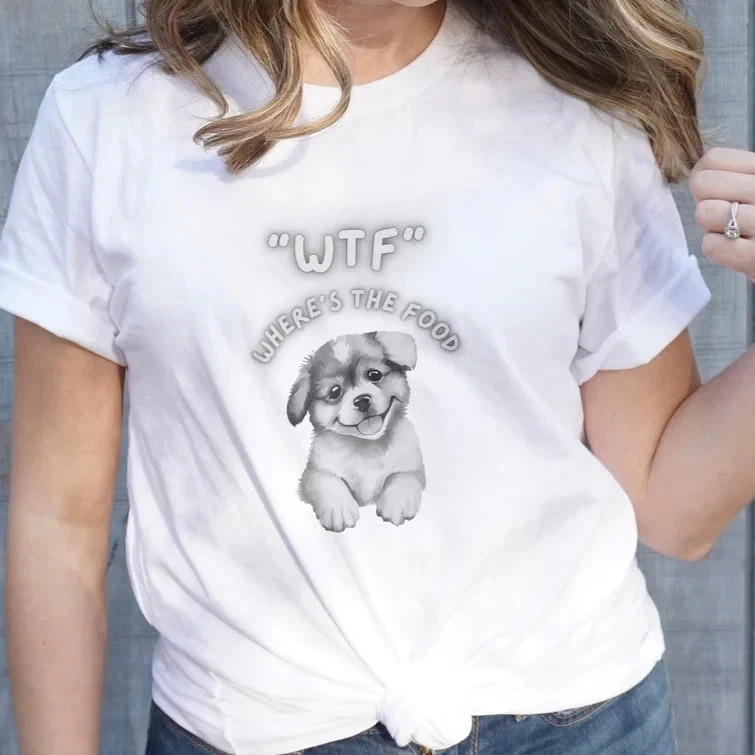 Unisex Dog lover Printed round neck classic fit T-Shirt