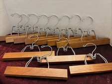 Lot Of 12 Wooden Skirt Or Pant Hangers Unbranded