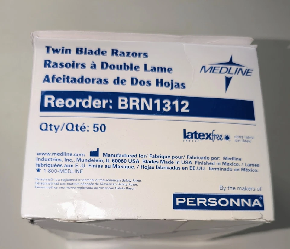 50 maquinillas de afeitar Medline de doble hoja de Personna en 5 paquetes nuevos de 10 - ARTÍCULO #1312 Foto 3 de 3