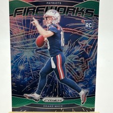 Panini 2024 Prizm Fireworks Rookie Drake Maye #22 New England Patriots NFL