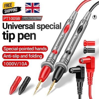 Universal 10 A 1000 V Digital Multimeter Messleitungen Sonde Stift Volt Meter Kabel UK