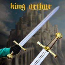 Handmade Excalibur Sword Replica   King Arthur Sword w/ Leather Sheath Best Gift