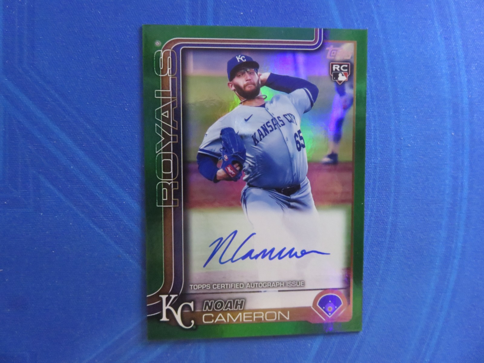 2025 Topps Update NOAH CAMERON Real One GREEN Parallel Auto Autograph 50/99