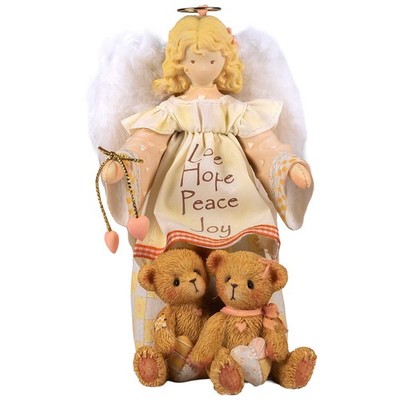 Cherished Teddies Love Hope Peace Joy Angel with Bears Figurine 0000976 2004 New