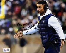 MARCUS FREEMAN SIGNED 8x10 PHOTO NOTRE DAME FOOTBALL COACH AUTOGRAPH BECKETT