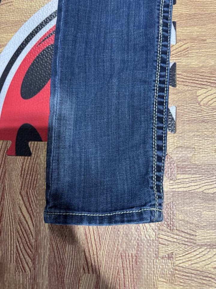 Daytrip Aries Jeans Womens Sz 27 Blue Embroidered Low Rise Skinny Cropped Denim - Image 3 of 4