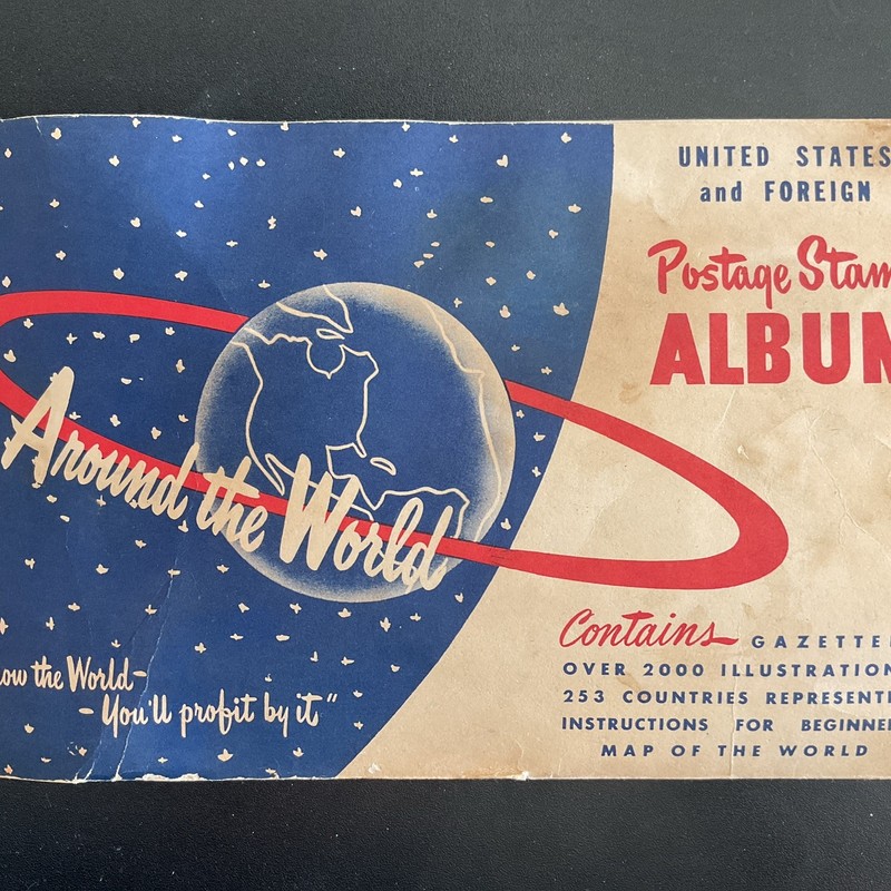 Around the World United States And Foreign Postage Stamp Album Gazetteer 1952