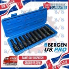 US PRO 10PC 1/2" DEEP DRIVE FEMALE IMPACT E STAR SOCKET SET TORX TORQ E8 - E24