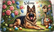 GORGEOUS GERMAN SHEPHERD DOG MAT.  ALSATIAN ALSATION 40 x 60 cm