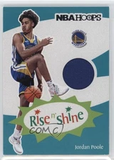 2019-20 Panini NBA Hoops Rise N Shine Memorabilia Jordan Poole Rookie RC 0bc1