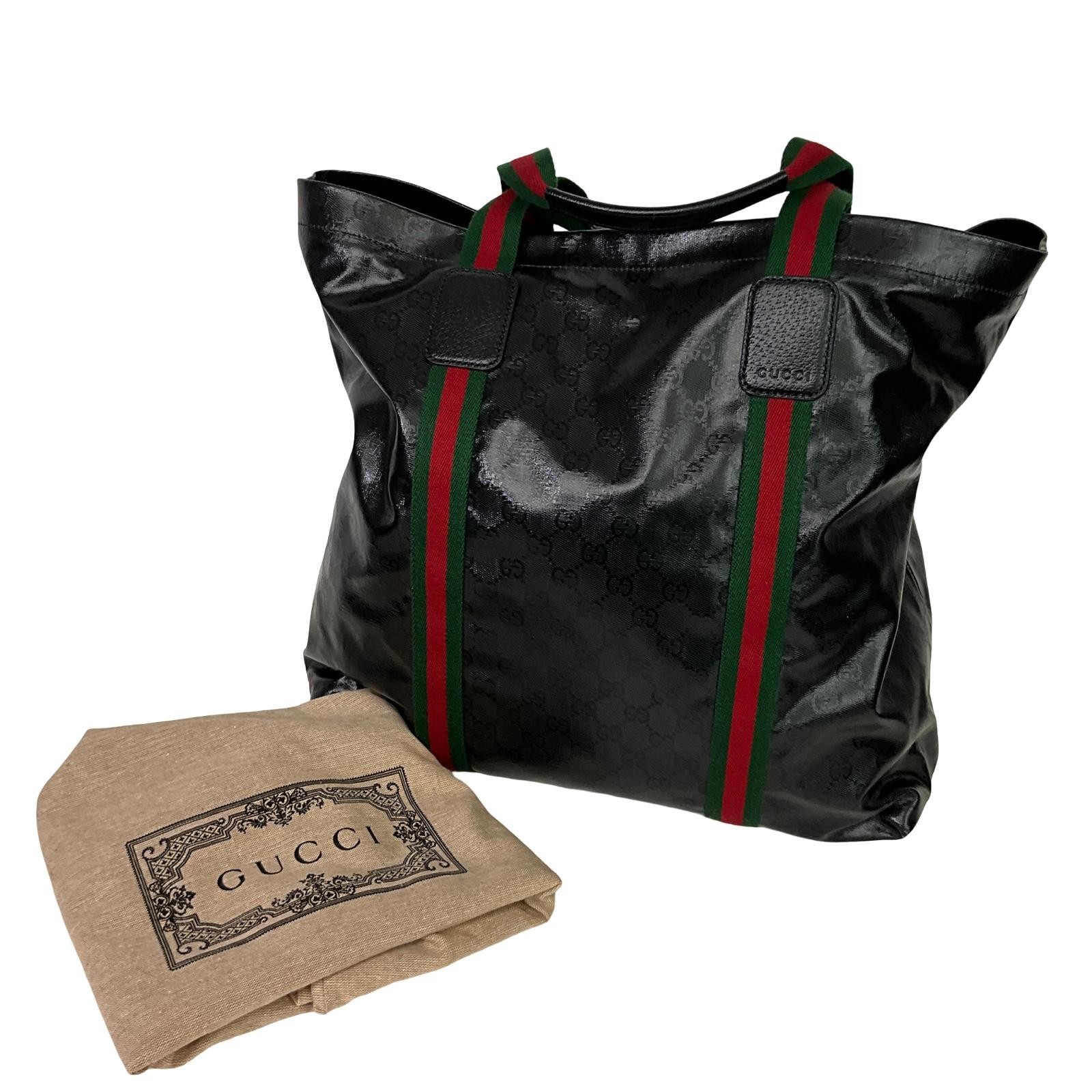 Gucci Women’s GG Crystal Medium Tote Bag in Black Leather image 7